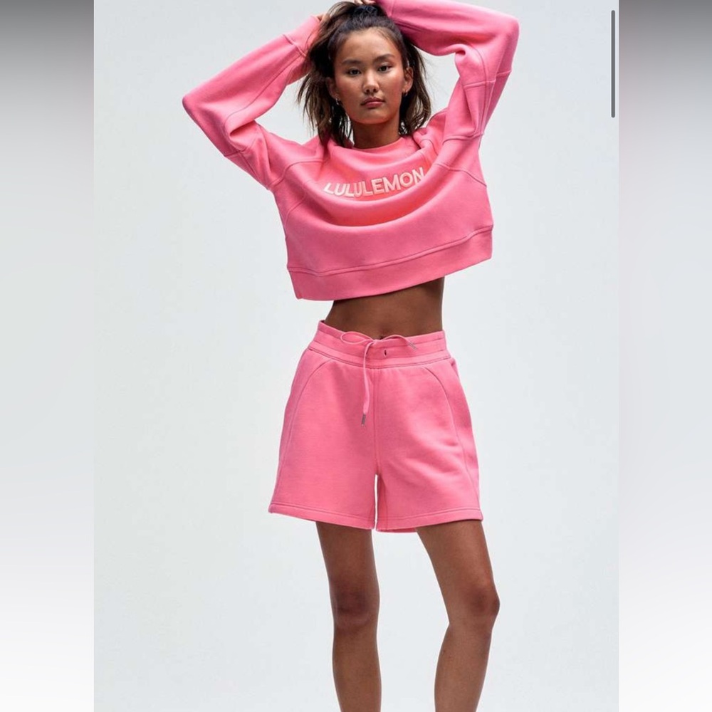 Lululemon Scuba Light Cotton Terry High-Rise Short 5" Sakura Pink size 14